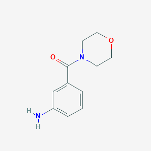 molecular formula C11H14N2O2 B171742 (3-Aminophenyl)(morpholino)methanone CAS No. 104775-65-7