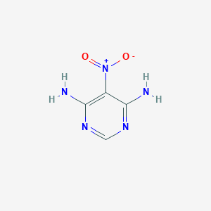 molecular formula C4H5N5O2 B171749 4,6-Diamino-5-nitropyrimidine CAS No. 2164-84-3
