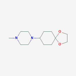 molecular formula C13H24N2O2 B171752 1-Methyl-4-(1,4-dioxaspiro[4.5]decan-8-yl)piperazine CAS No. 155778-83-9