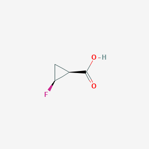 molecular formula C4H5FO2 B171762 (1S,2S)-2-fluorocyclopropanecarboxylic acid CAS No. 105919-34-4
