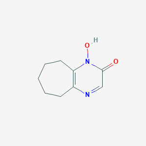 molecular formula C9H12N2O2 B017177 4-hydroxy-6,7,8,9-tetrahydro-5H-cyclohepta[b]pyrazin-3-one CAS No. 106867-70-3