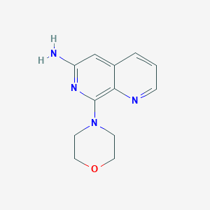 molecular formula C12H14N4O B171785 6-Amino-8-morpholino-1,7-naphthyridine CAS No. 106309-54-0