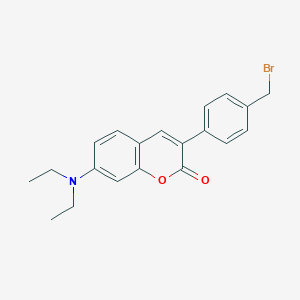 molecular formula C20H20BrNO2 B171790 3-[4-(溴甲基)苯基]-7-(二乙基氨基)香豆素 CAS No. 177093-58-2