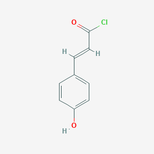 molecular formula C9H7ClO2 B171822 2-Propenoyl chloride, 3-(4-hydroxyphenyl)-, (2E)- CAS No. 108608-03-3