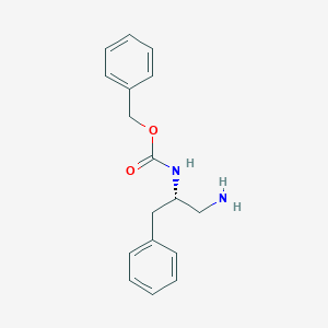 molecular formula C17H20N2O2 B171830 (S)-Benzyl 1-amino-3-phenylpropan-2-ylcarbamate CAS No. 167298-42-2