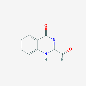 molecular formula C9H6N2O2 B171833 4-Oxo-3,4-dihydroquinazoline-2-carbaldehyde CAS No. 104968-03-8