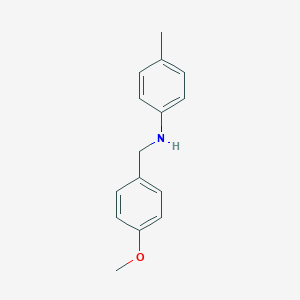 molecular formula C15H17NO B171849 N-[(4-methoxyphenyl)methyl]-4-methylaniline CAS No. 112825-69-1