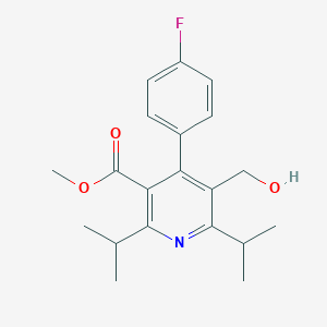 molecular formula C20H24FNO3 B017187 METHYL 2,6-DIISOPROPYL-4-(4-FLUOROPHENYL)-5-HYDROXYMETHYL-PYRIDINE-3-CARBOXYLATE CAS No. 202859-11-8