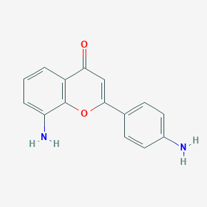 molecular formula C15H12N2O2 B171870 8-Amino-2-(4-aminophenyl)chromen-4-one CAS No. 199460-09-8
