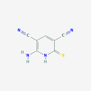 molecular formula C7H4N4S B171886 2-Amino-6-mercaptopyridine-3,5-dicarbonitrile CAS No. 111971-56-3