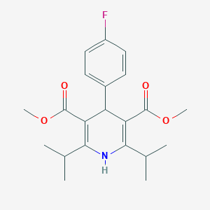 molecular formula C21H26FNO4 B017189 Dimethyl 1,4-dihydro-2,6-diisopropyl-4-(4-fluorophenyl)-pyridine-3,5-dicarboxylate CAS No. 132008-67-4