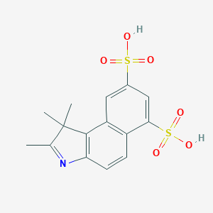 molecular formula C15H15NO6S2 B172003 1,1,2-Trimethyl-1H-benzo[e]indole-6,8-disulfonic acid CAS No. 176978-81-7