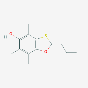 molecular formula C13H18O2S B017203 4,6,7-Trimethyl-2-propyl-1,3-benzoxathiol-5-ol CAS No. 100480-17-9