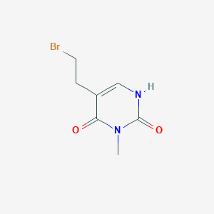 molecular formula C7H9BrN2O2 B172051 5-(2-bromoethyl)-6-hydroxy-1-methylpyrimidin-2(1H)-one CAS No. 1256643-05-6