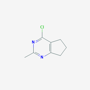 molecular formula C8H9ClN2 B172067 4-chloro-2-methyl-6,7-dihydro-5H-cyclopenta[d]pyrimidine CAS No. 118802-40-7