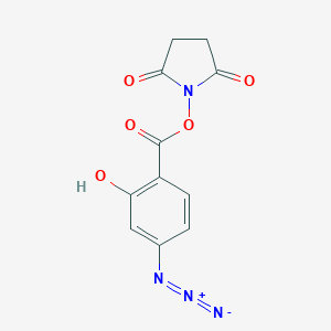 molecular formula C11H8N4O5 B017207 4-Azidosalicylic acid N-hydroxysuccinimide ester CAS No. 96602-46-9