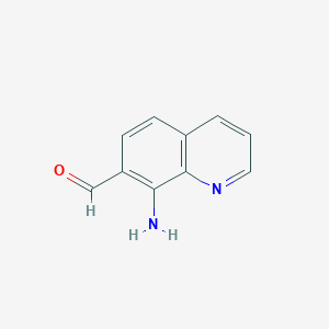 molecular formula C10H8N2O B172073 8-Aminoquinoline-7-carbaldehyde CAS No. 158753-17-4