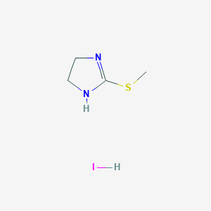 molecular formula C4H9IN2S B017212 2-(methylthio)-4,5-dihydro-1H-imidazole hydroiodide CAS No. 5464-11-9