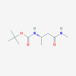 Carbamic acid, [(1S)-1-methyl-3-(methylamino)-3-oxopropyl]-, 1,1-