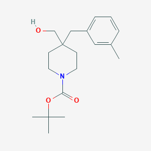 molecular formula C19H29NO3 B172135 N-tert-butoxycarbonyl-4-(3-methylbenzyl)-4-hydroxymethylpiperidine CAS No. 198649-28-4