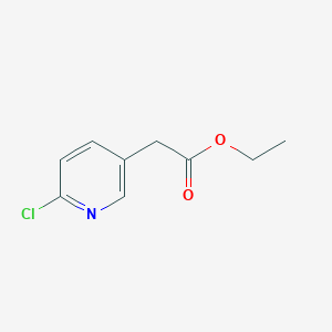 molecular formula C9H10ClNO2 B172145 2-Chloropyridine-5-acetic acid ethyl ester CAS No. 197376-47-9