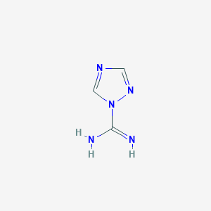 molecular formula C3H5N5 B172149 1H-1,2,4-Triazole-1-carboximidamide CAS No. 19503-46-9