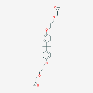molecular formula C27H36O6 B017215 2-[3-[4-[2-[4-[3-(Oxiran-2-ylmethoxy)propoxy]phenyl]propan-2-yl]phenoxy]propoxymethyl]oxirane CAS No. 106100-55-4