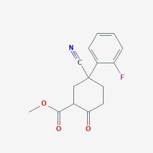 Methyl 5-cyano-5-(2-fluorophenyl)-2-oxocyclohexanecarboxylate