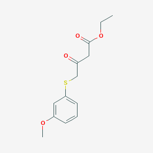molecular formula C13H16O4S B172212 Ethyl 4-[(3-methoxyphenyl)sulfanyl]-3-oxobutanoate CAS No. 16768-98-2