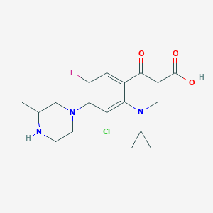 8-Chloro-1-cyclopropyl-6-fluoro-1,4-dihydro-7-(3-methyl-1-piperazinyl)-4-oxo-3-quinolinecarboxylic acid
