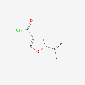 molecular formula C8H9ClO2 B172273 3-Furancarbonyl chloride, 4,5-dihydro-5-(1-methylethenyl)- CAS No. 198023-76-6