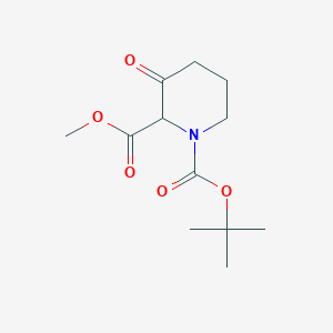 molecular formula C12H19NO5 B172277 1-tert-Butyl 2-methyl 3-oxopiperidine-1,2-dicarboxylate CAS No. 122019-53-8