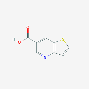 molecular formula C8H5NO2S B172288 Thieno[3,2-b]pyridine-6-carboxylic acid CAS No. 117390-39-3