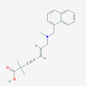 molecular formula C₂₁H₂₃NO₂ B017229 (E)-2,2-dimethyl-7-[methyl(naphthalen-1-ylmethyl)amino]hept-5-en-3-ynoic acid CAS No. 99473-14-0