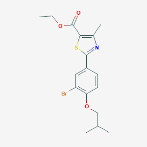 molecular formula C17H20BrNO3S B172303 Ethyl 2-(3-bromo-4-isobutoxyphenyl)-4-methyl-5-thiazolecarboxylate CAS No. 144060-96-8