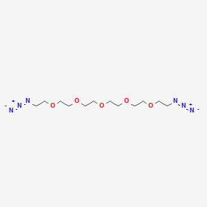 molecular formula C12H24N6O5 B017231 1,17-Diazido-3,6,9,12,15-pentaoxaheptadecane CAS No. 356046-26-9