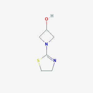molecular formula C6H10N2OS B172319 1-(4,5-Dihydrothiazol-2-yl)azetidin-3-ol CAS No. 161715-27-1