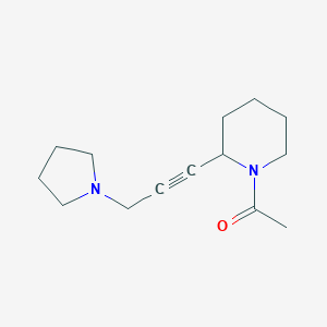 molecular formula C14H22N2O B017232 1-Acetyl-2-(3-pyrrolidino-1-propynyl)piperidine CAS No. 102135-82-0
