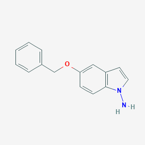 molecular formula C15H14N2O B172327 5-(Benzyloxy)-1H-indol-1-amine CAS No. 141287-47-0