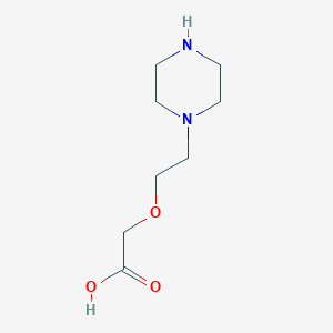 molecular formula C8H16N2O3 B172338 [2-(Piperazin-1-yl)ethoxy]acetic acid CAS No. 197969-01-0
