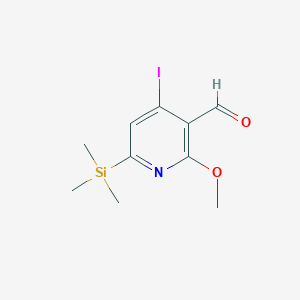 molecular formula C10H14INO2Si B172341 4-Iodo-2-methoxy-6-trimethylsilanyl-pyridine-3-carbaldehyde CAS No. 174092-75-2