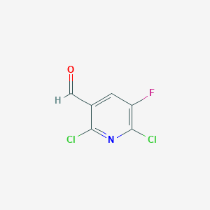 molecular formula C6H2Cl2FNO B172347 2,6-Dichloro-5-fluoro-3-pyridinecarboxaldehyde CAS No. 1260758-33-5