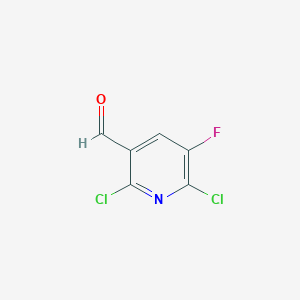 molecular formula C6H2Cl2FNO B172347 2,6-Dichloro-5-fluoropyridine-3-carboxaldehyde CAS No. 1260758-33-5