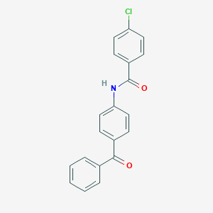 molecular formula C20H14ClNO2 B172358 N-(4-benzoylphenyl)-4-chlorobenzamide CAS No. 7461-48-5