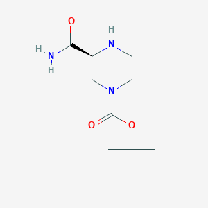 molecular formula C10H19N3O3 B172364 (S)-tert-Butyl 3-carbamoylpiperazine-1-carboxylate CAS No. 170164-47-3