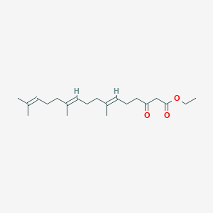 molecular formula C21H34O3 B017238 ethyl (6E,10E)-7,11,15-trimethyl-3-oxohexadeca-6,10,14-trienoate CAS No. 141538-75-2