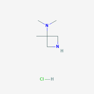 molecular formula C6H15ClN2 B172388 N,N,3-trimethylazetidin-3-amine hydrochloride CAS No. 132771-10-9