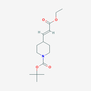 molecular formula C15H25NO4 B172397 Ethyl E-N-BOC-Piperidin-4-ylacrylate CAS No. 198895-61-3