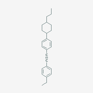 molecular formula C25H30 B172399 1-Ethyl-4-((4-(trans-4-propylcyclohexyl)phenyl)ethynyl)benzene CAS No. 107949-21-3