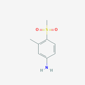 molecular formula C8H11NO2S B172400 4-Methanesulfonyl-3-methylaniline CAS No. 1671-50-7